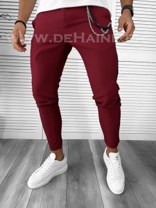 Pantaloni barbati casual regular fit grena B1734 B1-3 e