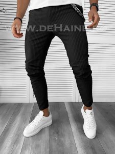Pantaloni barbati casual regular fit negri B7879 3-3 E