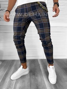 Pantaloni barbati casual regular fit bleumarin B7939 3-4 E