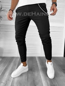 Pantaloni barbati casual regular fit negri B7879 12-1 E