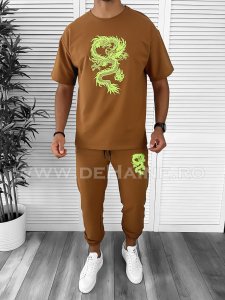 Trening barbati maro pantaloni + tricou oversize B7967 28-4.1/5.1.2
