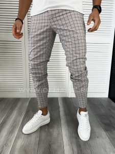 Pantaloni barbati casual in carouri B8013 P19-1.3