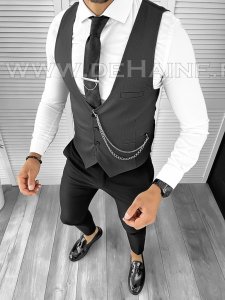 Vesta barbati eleganta gri inchis B8193 75-4 E