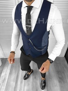 Vesta barbati eleganta slim fit bleumarin B8072 141-6 E