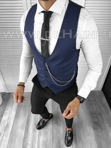 Vesta barbati eleganta slim fit bleumarin B8122 75-4 e