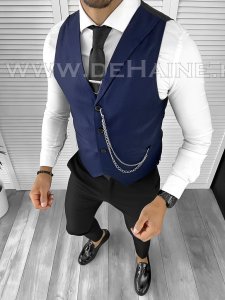 Vesta barbati eleganta slim fit bleumarin B8152 76-4 E