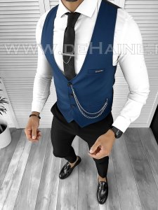 Vesta barbati eleganta slim fit bleumarin B8160 75-4 e