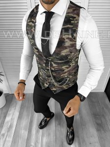 Vesta barbati eleganta slim fit camuflaj B8075 76-4 E/ 131-5