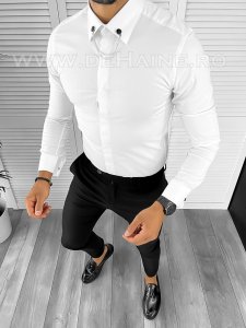Camasa barbati alba slim fit B8288 8-5