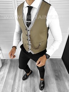 Vesta barbati slim fit maro B8260 142-6 E