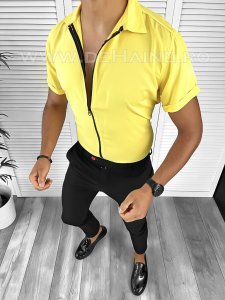 Camasa barbati casual galbena slim fit B8411 O5-2.2