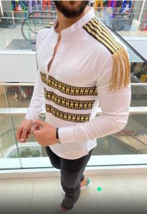 Camasa barbati alba slim fit pentru evenimente B8561 O1-3.3