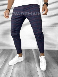 Pantaloni barbati casual regular fit in carouri A8459 B3-4