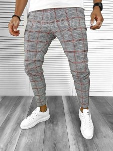 Pantaloni barbati casual regular fit in carouri B8507 B3-5 E 154-2