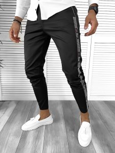 Pantaloni barbati eleganti negri B8416 10-1.1
