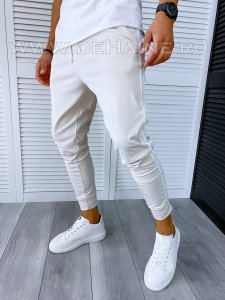 Pantaloni de trening conici bej B6121 113-5