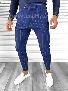 Pantaloni barbati eleganti bleumarin B7871 12-4 E* F2-4.1.2