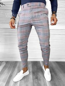 Pantaloni barbati eleganti in carouri B8496 E 7-4