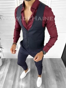 Tinuta barbati smart casual Pantaloni + Camasa+Vesta B9129
