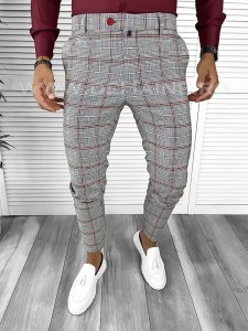 Pantaloni barbati eleganti in carouri B8846 154-2 E
