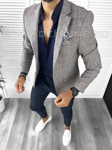 Tinuta barbati smart casual Pantaloni + Camasa + Sacou B9199