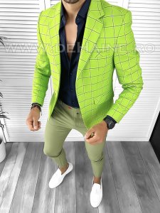Tinuta barbati smart casual Pantaloni + Camasa + Sacou B9211