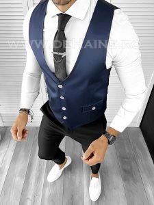 Vesta barbati eleganta slim fit bleumarin B8924 13-3.1