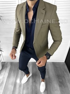 Sacou barbati kaki slim fit B5010 N1.3.2/E