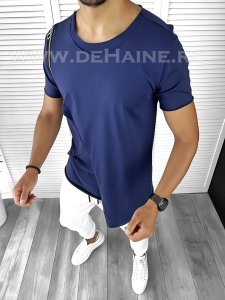 Tricou barbati slim fit bleumarin B7811 P4-5.1