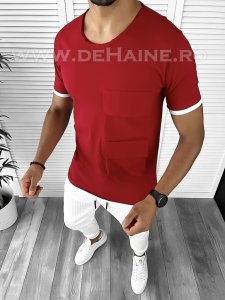 Tricou barbati rosu slim fit Vagabond B1956 P9-3.1