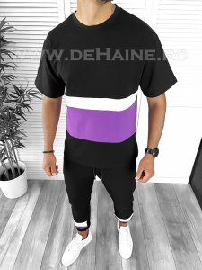 Trening barbati negru pantaloni + tricou oversize B7987 113-1 2 20-1