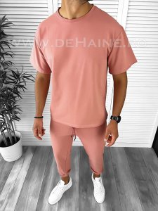 Trening barbati roz pantaloni + tricou oversize B7984 7-4