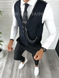 Vesta barbati eleganta slim fit bleumarin V52 140-2 E