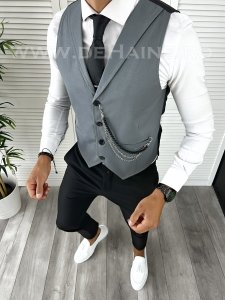 Vesta barbati eleganta slim fit blue V6 140-2 e