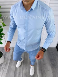 Camasa barbati bleu slim fit B2144 V6/V7-5