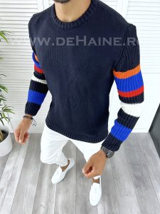 Pulover barbati gros slim fit bleumarin T3588 110-4.5*