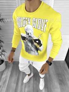 Bluza barbati galbena vatuita slim fit K409 29-2 E