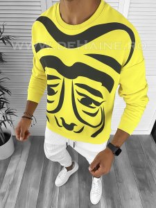 Bluza barbati galbena oversize K236 41-2