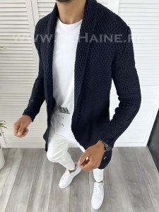Cardigan barbati bleumarin slim fit ZR T3557 K16