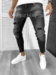 Blugi barbati conici negri B9409 H6-7