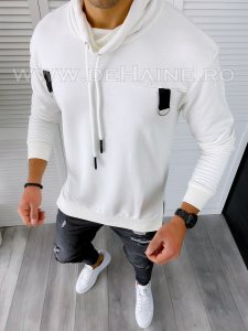 Hanorac barbati slim fit alb 2676 I4-3