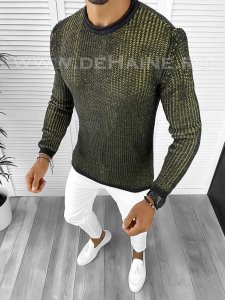 Pulover barbati gros slim fit gri T3544 83-1