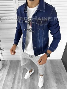 Geaca barbati de blugi bleumarin B9428 46-5