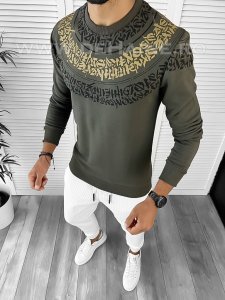 Bluza barbati kaki slim fit 2598 i7-1