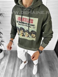 Hanorac barbati slim fit kaki K113 X17-1.2