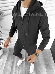 Trening barbati negru pantaloni + hanorac B6115 75-1.2.3.4.5