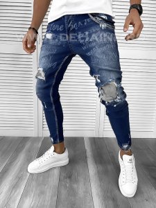 Blugi barbati conici albastri 370 B12-2*