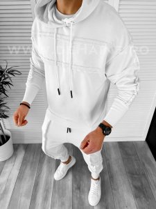 Hanorac barbati alb slim fit K031 P18-7