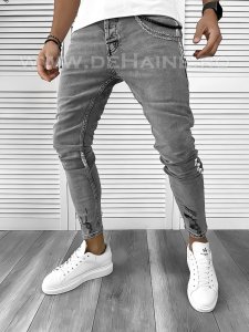 Blugi barbati conici gri 360 H8-1