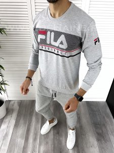 Bluza barbati slim fit gri B9627 33-5